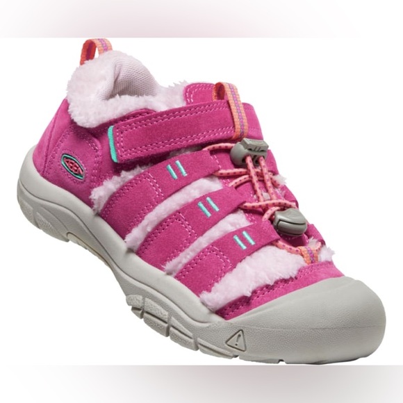 Keen Other - NIB Keen Girls Fruit Dove/Ballet Slipper Newport Shoe Winter Fur Sneakers Sz 4
